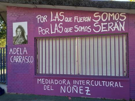 El Mural feminista del CEIP Nez de Arenas de Madrid, reconoce el papel de Adela Carrasco de FSG Madrid
