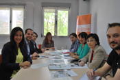Los candidatos a la Presidencia de la Comunidad de Madrid y la Alcalda por el partido Ciudadanos visitan la sede central de la FSG