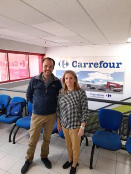 Firma de convenio entre FSG Badajoz y Carrefour para formacin en preparacin de pedidos online
