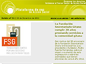 El 30 aniversario de la FSG, portada del ltimo boletn de la Plataforma de ONG de Accin Social